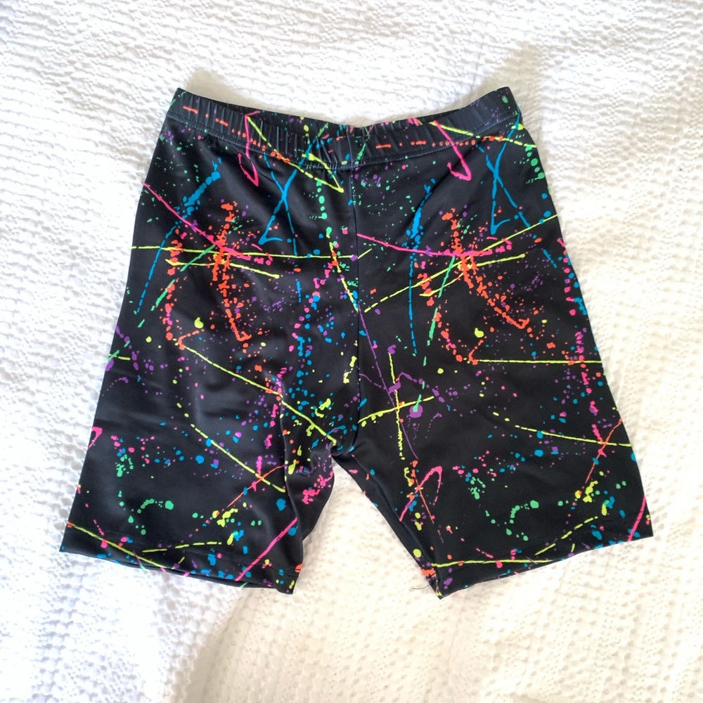 90’s Styled Paint Splattered Bike Shorts